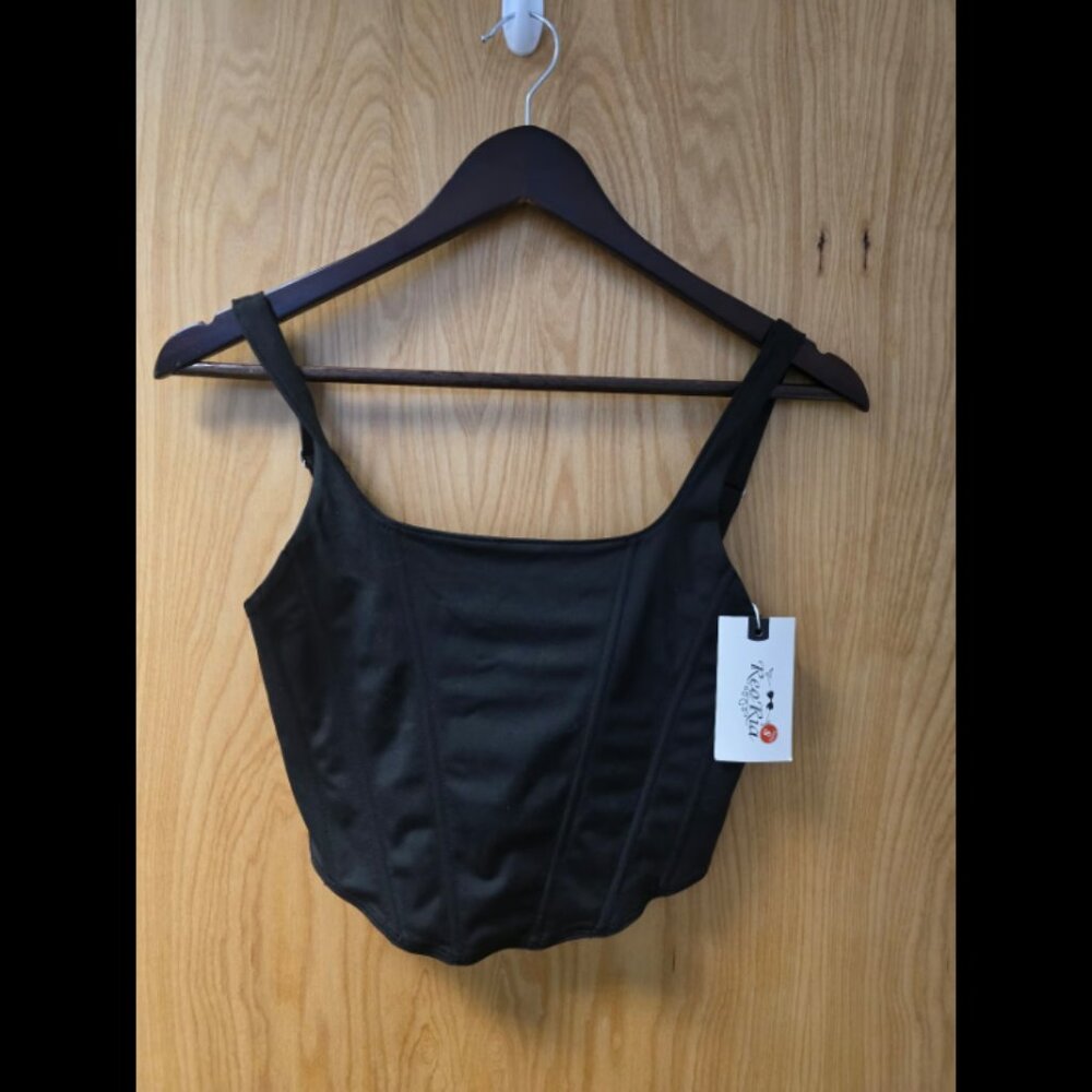 REORIA Woman' Black Corset Top Small